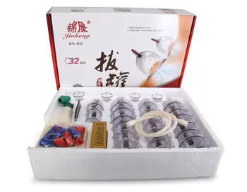 32 Pieces Cans cups chinese vacuum cupping kit pull out a vacuum apparatus therapy relax massagers curve suction pumps