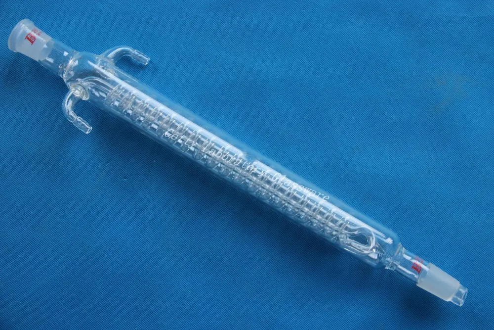 Lab Coil Reflux Condenser,400mm Length, 24/29 joint,10mm hose connection (Lab Glassware)