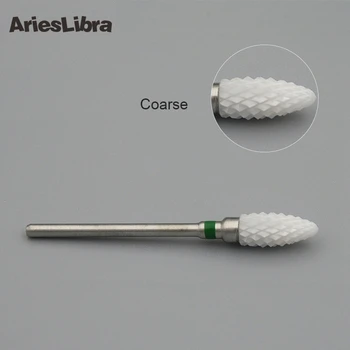5 PCS Bullet Ceramic Pedicure Coarse / Medium / Fine Machine Remove Nail Calluses of Electric Manicure Nail Art Drill Bit