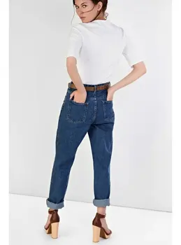 Fashion washed denim cotton jeans flower embroidery women's jeans blue fashion trousers slim high waist pencil pants long jeans