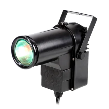 Professionnal 10W RGBW LED Pinspot DMX512 Narrow-Beam Pinspot Stage Lighting with EU plug