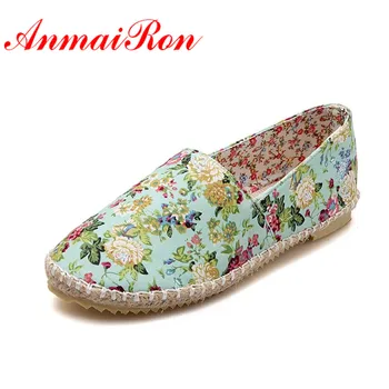 Spring Autumn Women Flats Shoes Women New 2016 Big Size34 43 Print flats boat prepared by fisherman shoes oxfords Casual Sale