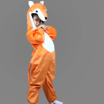 1 Set Children Animal Costumes Cartoon Animal Set Animal Siamese Clothes Lovely Lively Fox Clothing TRQ1145