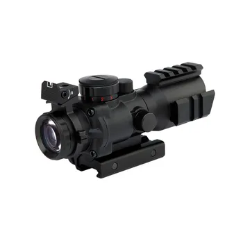 4X32 Telescopic Sight Tactical Rifle Scope With Tri-Illuminated Reticle Optic Scope Airsoft Hunting Gun Weapon Riflescope
