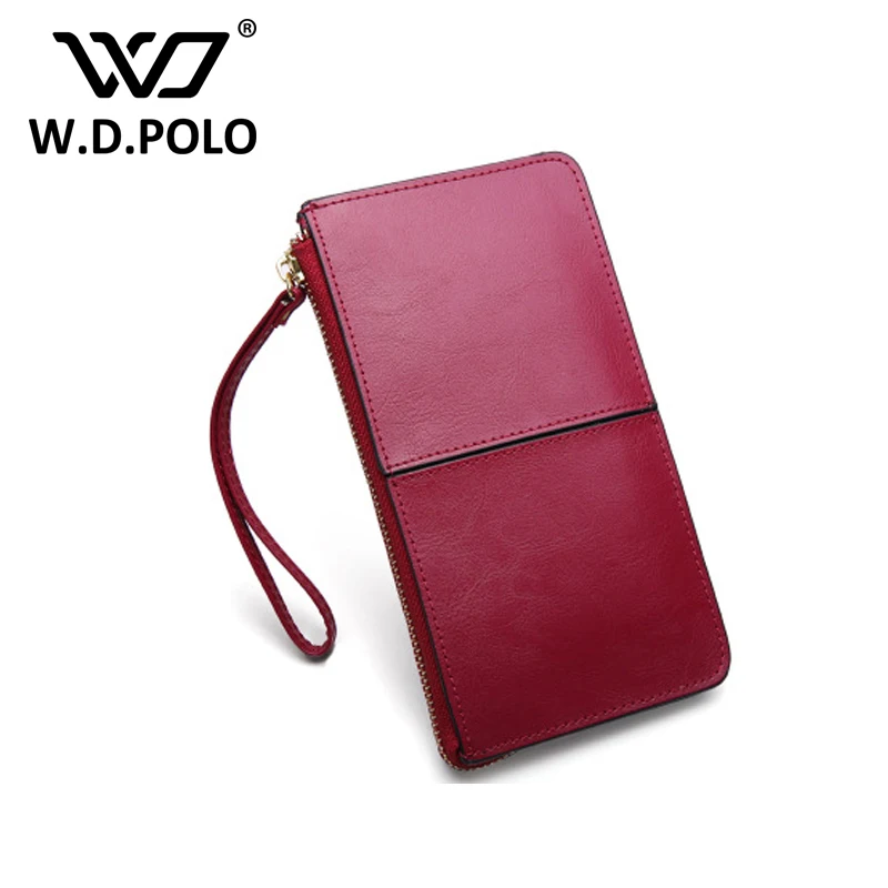 WDPOLO Genuine leather new wallet chic design candy colors women purse women hand wallet with handles hot selling M1620