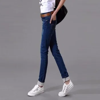 Tengo Brand 2017 New Spring Summer Women Jeans Pants Pencil Sexy Slim Ladies Jeans Female Trousers 2 Colors