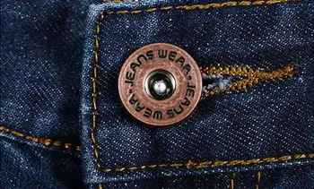 Blue Jeans Men Straight Denim Jeans Trousers Plus Size 27-38 Cotton Logo Brand  Mens Jeans