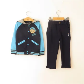 New children's sports suit fashion personality navy brought the two-piece (coat + trousers) leisure style