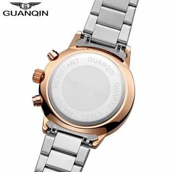New Fashion Mens Watches Top Brand Luxury GUANQIN Quartz Watch Men Sport Full Steel Clock Male Date Luminous relogio masculino