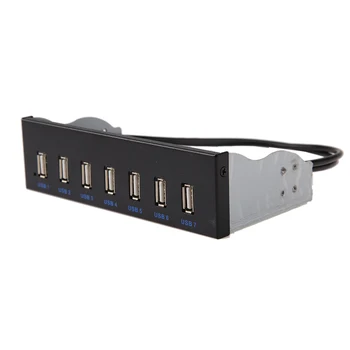 7 USB 3.0 Port Cable Hub For 5.25
