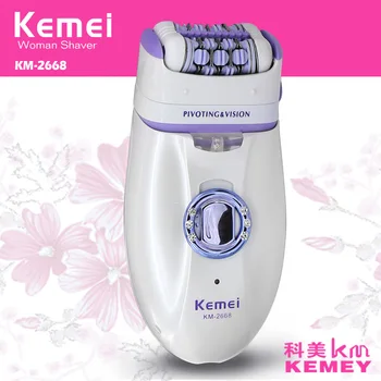 Kemei 2 in 1 electric hair removal tweezer depilador care rechargeable lady's epilator hair clipper female shaving machine