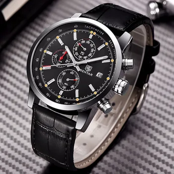 Luxury Brand BENYAR Sports Military Watch Dive 30m Multifunction Chronograph Quartz Men's Watches reloj hombre