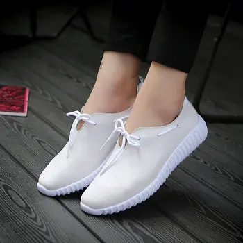 Women's Casual Shoes Soft and Comfortable Zapatos Mujer Spring Flat Fashion Lace Up Shoes Sapatos Feminino