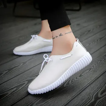 Women's Casual Shoes Soft and Comfortable Zapatos Mujer Spring Flat Fashion Lace Up Shoes Sapatos Feminino