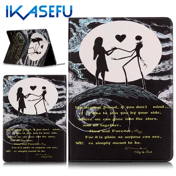 IKASEFU Stand PU Leather Shell for Apple iPad Pro 12.9 inch Painting Coque fundas Cover Case for IPAD PRO 12.9