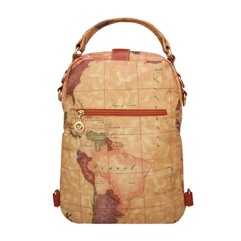 New fashion vintage world map backpack women bag backpack women shoulder bag leather backpack dollar price