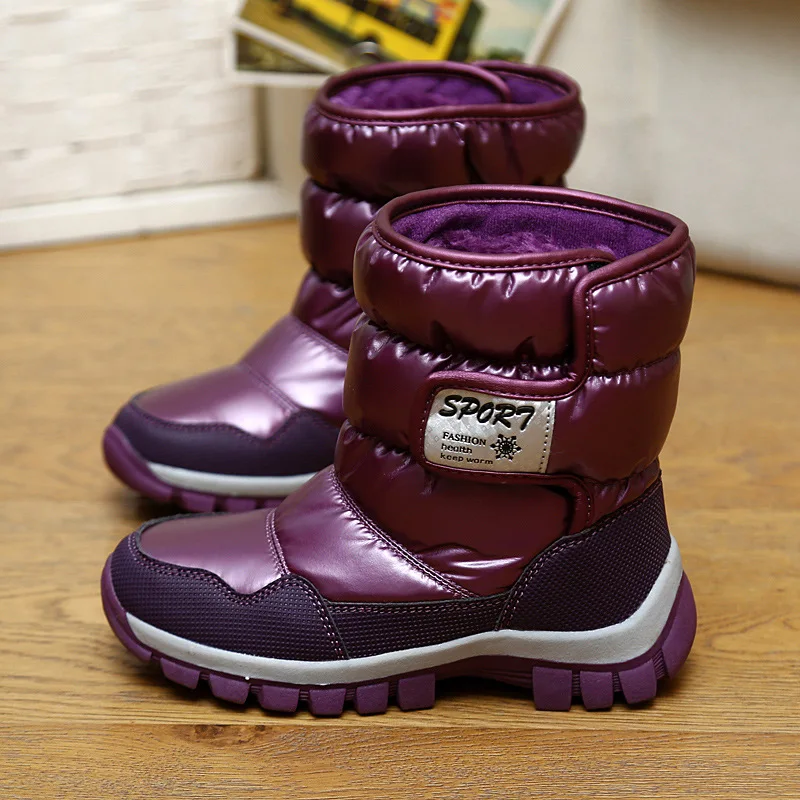 Kids boots girls boots winter non-slip snow boots girls warm plus velvet cotton winter boots kids shoes girls shoes