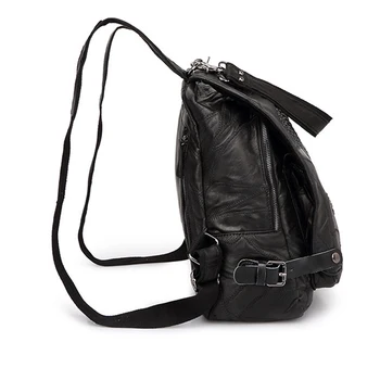 New 2016 Genuine Leather Women Backpacks Designer Brand Female Skull School Bag Travel Bags
