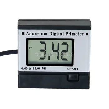 0.00~14.00pH Digital pH Meter Tester Monitor Hydroponics Aquarium with 1M Cable + Adaptor + FREE 2 Buffer Solutions