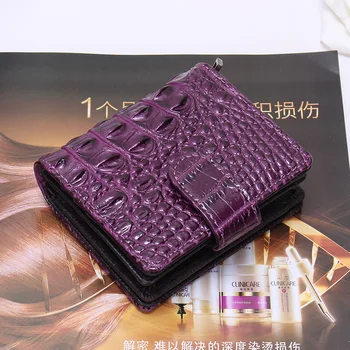 2016 Fashion Women Genuine Leather Bag Alligator Cowhide Wallet Zipper Hasp Card Money Holder Clutch Purse Short Wallets Pocket