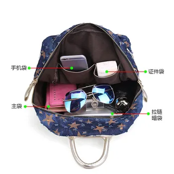Canvas Women's Backpacks Ladies Girls Backpack Colorful Students School Bags For Teenagers Girls Backpack