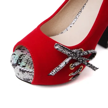 EGONERY shoes 2016 summer black blue red platform pumps high heels shoes woman fashion wedding party shoes ladies dance peep toe