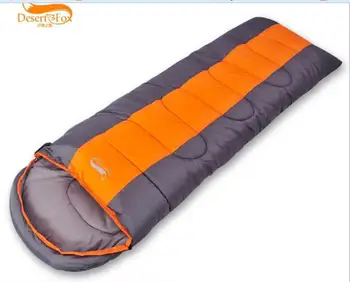 Adult Sleeping Bag Thermal Autumn Winter Envelope Hooded Outdoor Travel Camping Water Resistant Thick Sleeping Bag 1.6kg