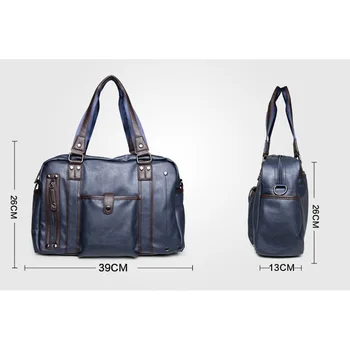 Big Men Casual Business Messenger Bags Leather Luxury Totes Men's Large Leisure Shoulder Bags High Capacity Handbag