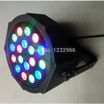 Disco Light RGB Laser Stage Lighting 18*3W Led Stage Light RGB Party Light Par With DMX512 Led Flat DJ Equipments Controller