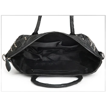 Designer Handbags Famous Brand Skull Tote Bag Genuine Leather Smile Shoulder Bags For Women