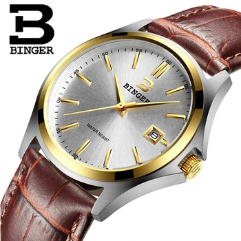 2017 New Binger Business Casual Men Watch For Brand Geneva Quartz Watch Males Fashion Wristwatch Quality Clock Relogio Negocios
