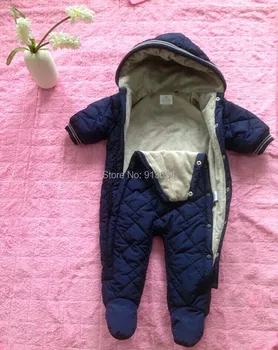 Autumn winter rompers baby clothing infant thick velvet cotton romper baby boys Hooded jumpsuit newborn baby costume