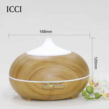 Icci Humidifier Essential oil diffuser Difusor de aroma Aroma diffuser Diffuseur huile essential Aroma Led lamp capacity 300ml