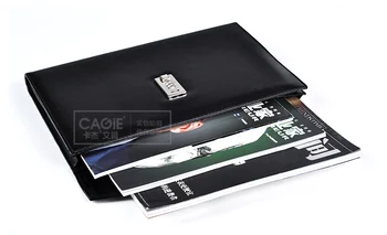 File organizer office file folder bag Black Padfolio a4 file bag Business Password Lock PU leather Document Bag File Folder A4