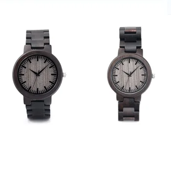 Men Women Fashion Retro Wooden Quartz Couple Watches For Him And Her Lovers' Watches