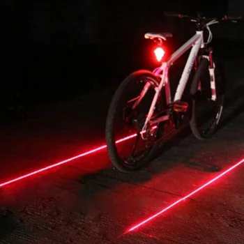 Cycling Bike Light Rearlight Taillight Safety Warning 5LED 2 Laser Flashing Lamp Light Bicycle Accessories Rear Light Tail Light
