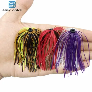 Easy Catch 20pcs Mixed Color Fishing Rubber Jig Skirts 50 Strands Silicone Skirt Wire With Rubber Ring Fly Tying Rubber Material