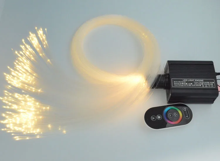16W LED PMMA Fiber 0ptic Star Ceiling Kit light 0.75mm(300pcs*2.5m)+1mm(50pcs*2m)+2mm(10pcs*2m)+ light engien touch remote