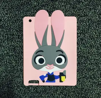 For ipad mini 4 funda cute 3D Cartoon Rabbit Bunny Zebra Dog Design Silicon Skin Shell for ipad mini 4 Cover Case tablet coque