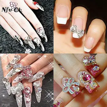 1200pcs Mixed 3D Nail Art Decorations Tips Glitters Flower Star Heart Rhinestones Slice Nail Tools Manicure +Wheel NA168