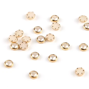 4mm Pearl Acrylic Nail Art Decoration Beads UV Gel Polish Glitter 3D Desgin Charm Jewelry Accessories Wheel Manicure Tools