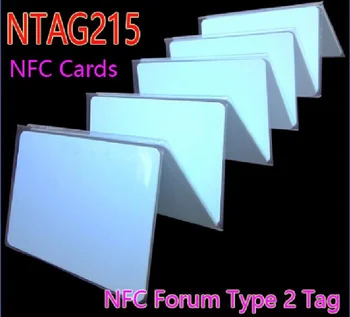 10pcs/Lot NTAG215 NFC Cards NFC Forum Type 2 Tag 13.56MHz ISO/IEC 14443 A RFID Card for All NFC Mobile Phone