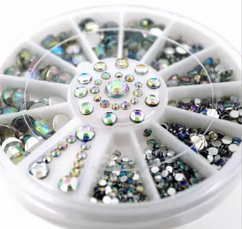 400Pcs Rhinestones For Nails 3D Crystal Glitter Nail Accessoires 5 Sizes Stone Jewelry Strass Sequins Manicure Nail Art Design