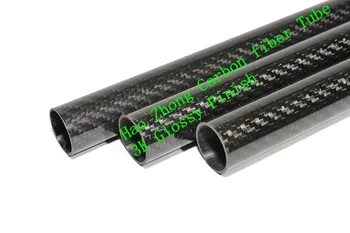 2 pcs 45MM OD X 41MM ID X 500MM Carbon fiber tube/tubing/tail tube/wing tube Quadcopter arm Hexrcopter ,twill gloss,45*41