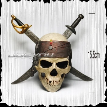 Limited! 15CM High Classic Toy Pirates of the Caribbean  Captain Jack's skull action figure Toys