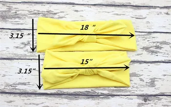 Mother Baby Girls Rabbit Bow Hair Accessories Headband Cheer Bows Parent-child Stretch Cotton Hair Heads Band