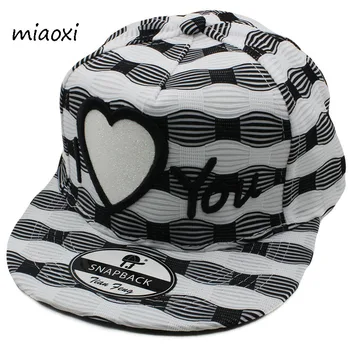 Miaoxi Fashion Women Love Baseball Cap Girls Fitted Casual Hat Hats For Female Summer Caps Brand Beauty Snapback