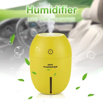 Hot Mini 180ML Lemon Ultrasonic Humidifier USB Portable Air Humidifiers With led Light Office Home Car Air Purifier Mist Maker