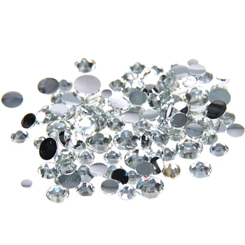 1000pcs 2-5mm And Mixed Sizes Crystal Resin Rhinestones Non Hotfix Glitter Beauty For Nails Art Backpack DIY Design Decorations