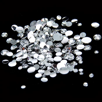 1000pcs 2-5mm And Mixed Sizes Crystal Resin Rhinestones Non Hotfix Glitter Beauty For Nails Art Backpack DIY Design Decorations